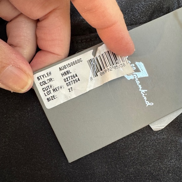 NWT 7 For All Mankind High Waist Ankle Skinny in Black Coated Stretch Jeans 27 - Picture 8 of 10